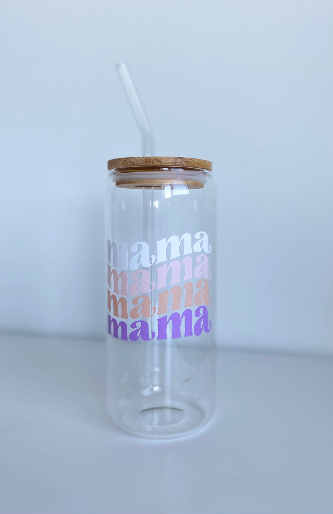 Wavy Mama Glass Can Cup
